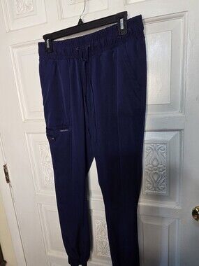 Healing Hands Women's Blue Jogger Scrub Pant Size Medium